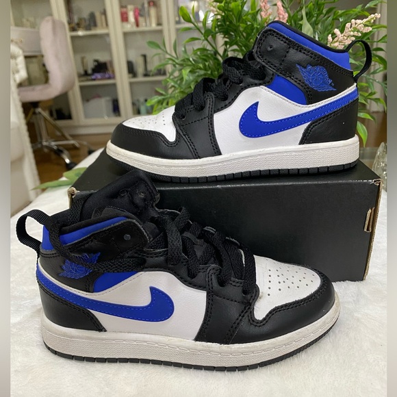 Jordan Other - Air Jordan 1 Mid PS Racer Royal Blue White Black 640734-140 Size 12C